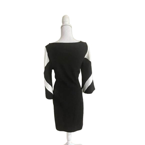 Boston Proper Travel Collection Color Block Flare Sleeves Career Midi Dr… - Picture 4 of 15